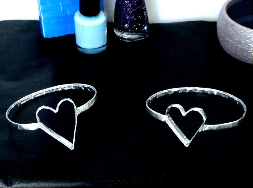 Origami Heart Bangles