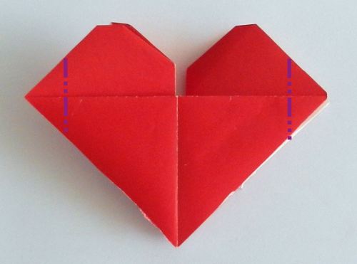 How to fold an Origami Heart Bookmark