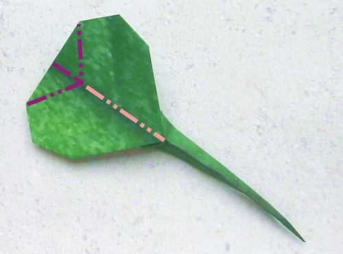 origami heart shaped leaf folding instructions