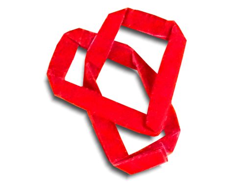 Origami heart paper clip