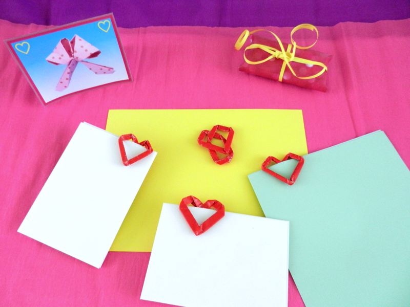 Happy office with heart shaped paper clips