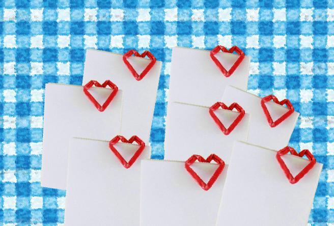 Heart shaped paper clips