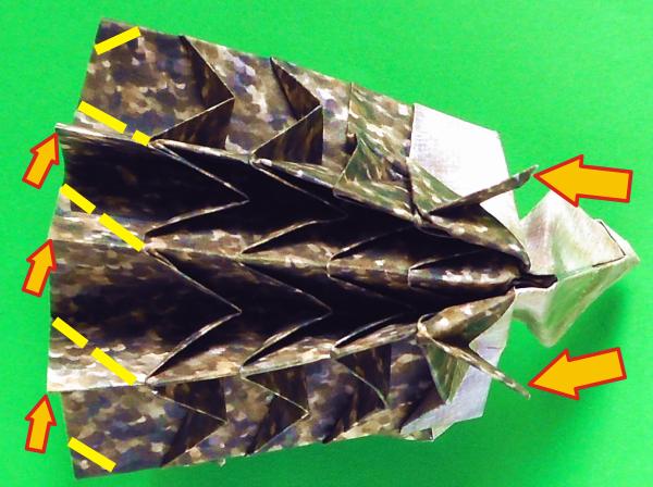 Origami egel vouwen