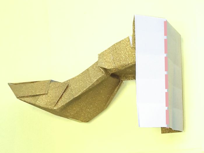 Origami hoge hakken vouwen