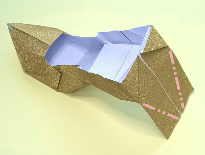 Origami hoge hakken vouwen