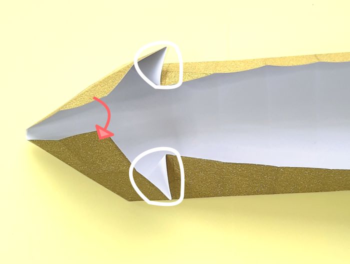 Origami hoge hakken vouwen