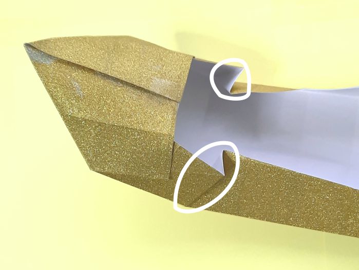 Origami hoge hakken vouwen