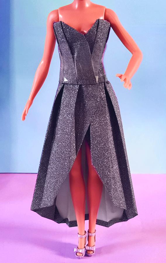 Origami High Low Dress