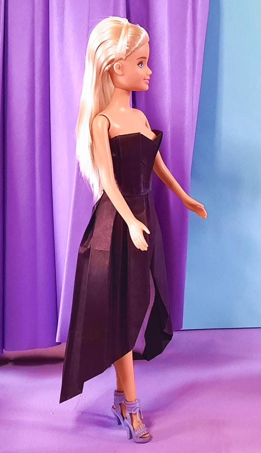 Origami High-Low Dress