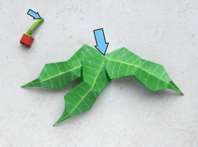 how to craft an origami holly leaf with red berries