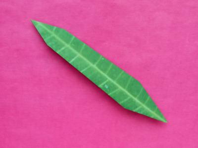 piece of a large origami leaf piece of a large origami leaf