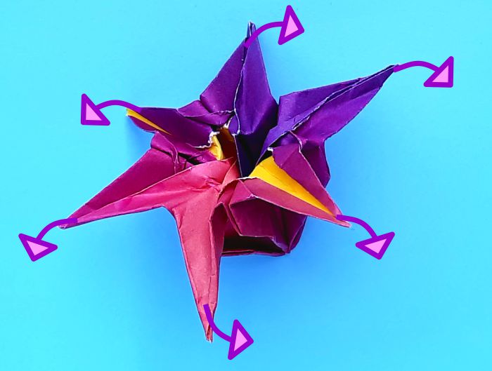 Origami Hyacint maken