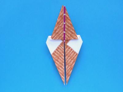 instructions for folding an origami ice cream