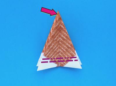 instructions for folding an origami ice cream