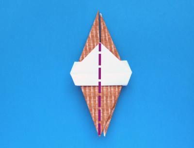 instructions for folding an origami ice cream