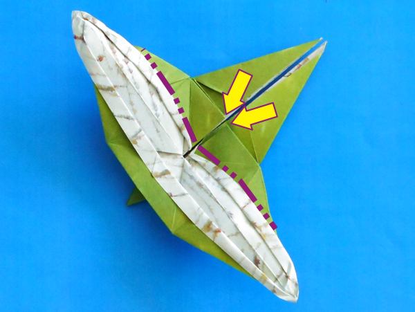 Origami insect vouwen