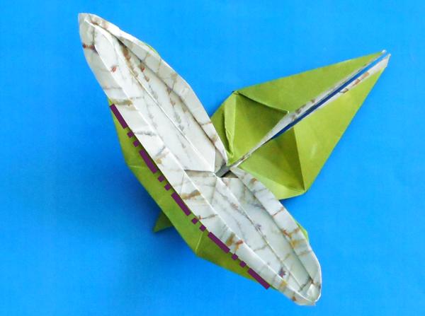 Origami insect vouwen