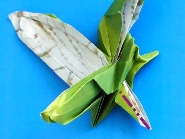 Origami insect vouwen