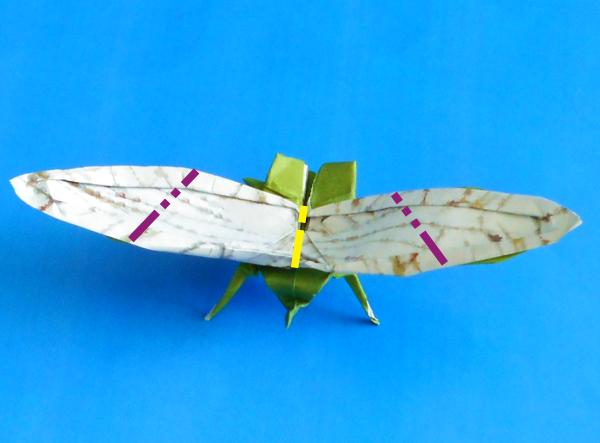 Origami insect vouwen