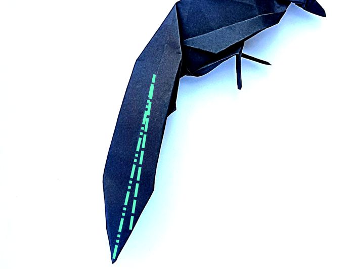 Origami Japanse Vogel vouwen