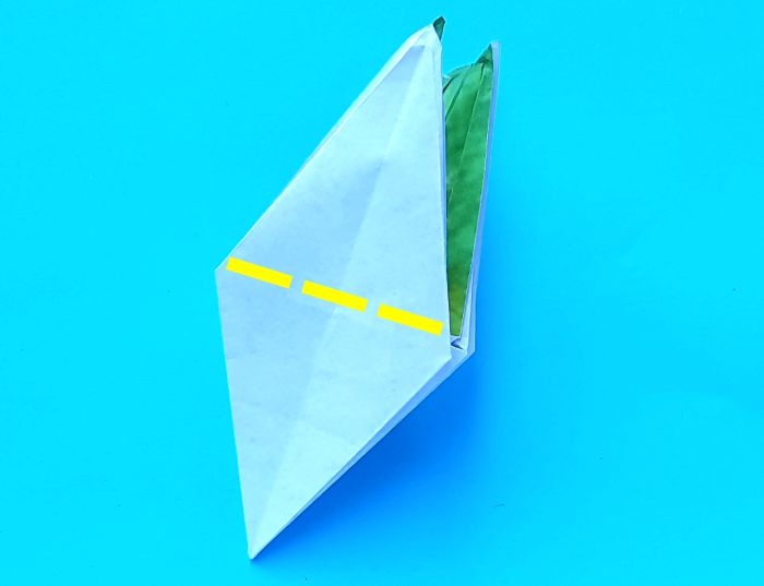 Origami Zangbrilvogel vouwen