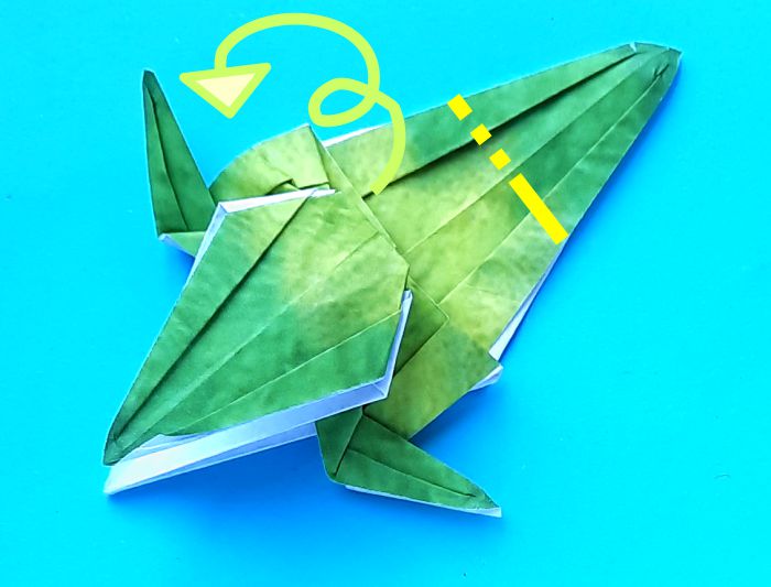 Origami Zangbrilvogel vouwen
