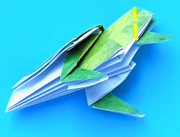 Origami Zangbrilvogel vouwen