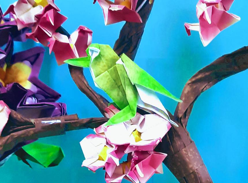 Origami Zangbrilvogel