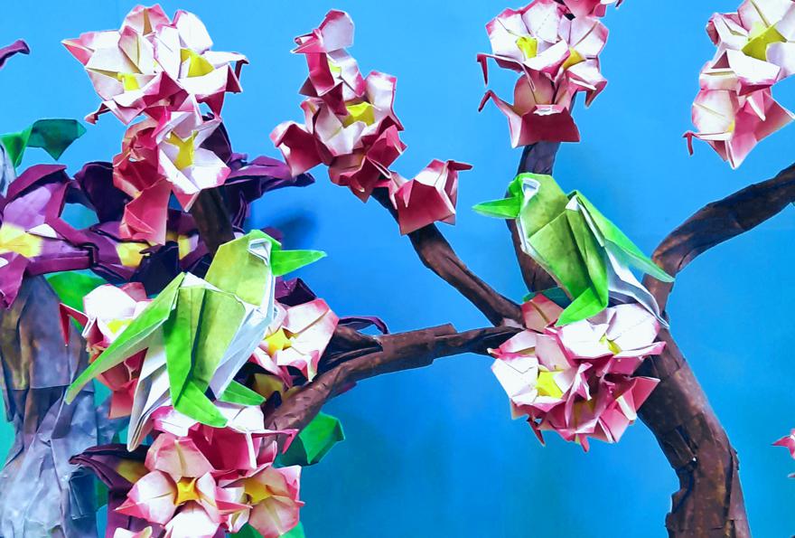 Origami Zangbrilvogels