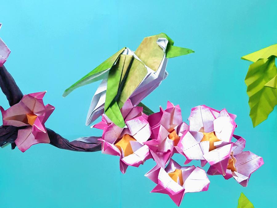 Origami Japanse Witoog vogel