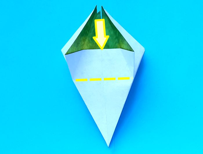 Origami Zangbrilvogel vouwen