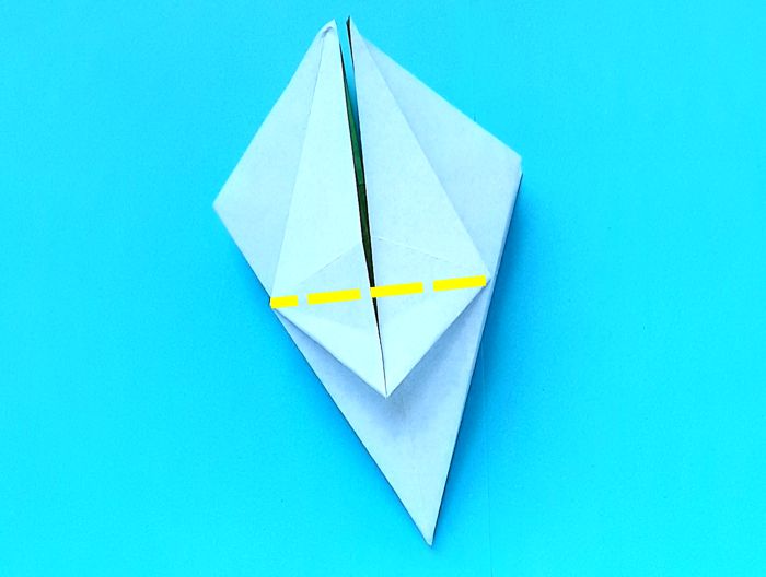 Origami Zangbrilvogel vouwen