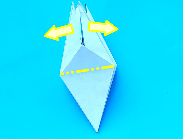 Origami Zangbrilvogel vouwen