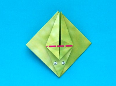 Origami Kikker vouwen