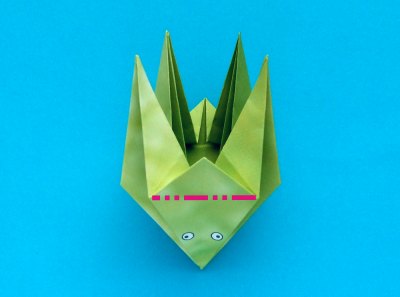 Origami Kikker vouwen