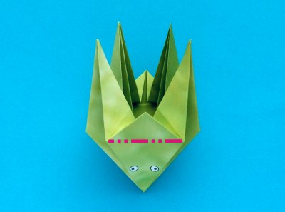 Origami Kikker vouwen