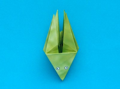 Origami Kikker vouwen