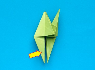 Origami Kikker vouwen