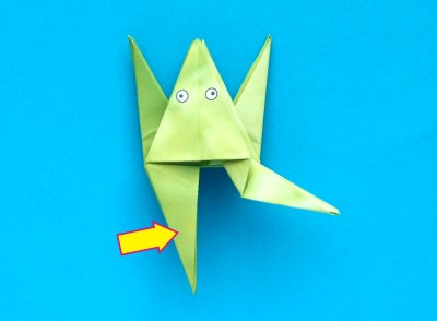 Origami Kikker vouwen