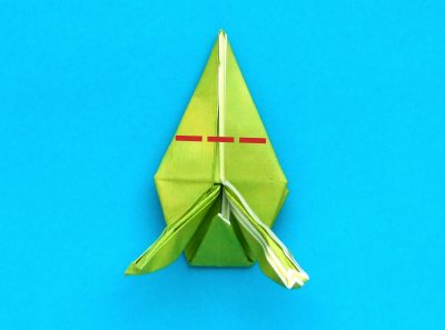 zelf een springende origami kikker maken