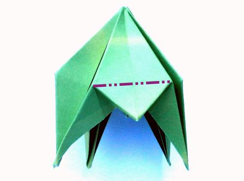 Fold an Origami jumping Grasshopper