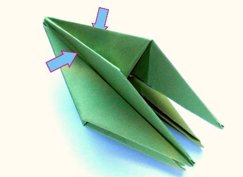 Fold an Origami jumping Grasshopper