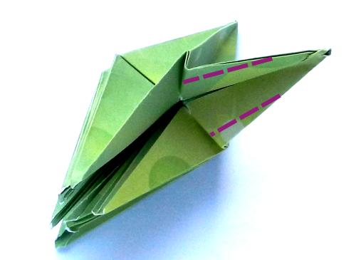 Fold an Origami jumping Grasshopper