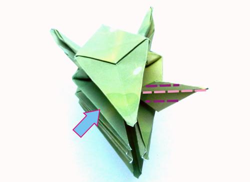 Fold an Origami jumping Grasshopper