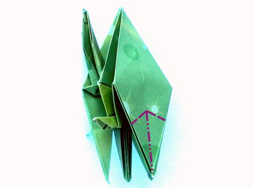 Fold an Origami jumping Grasshopper