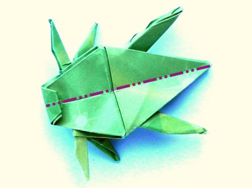 Fold an Origami jumping Grasshopper