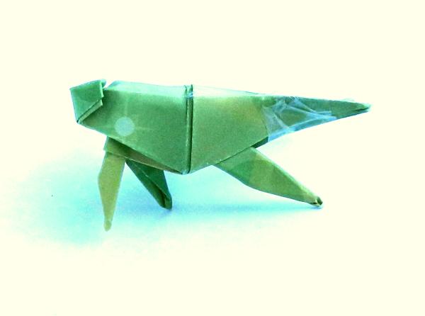 Origami Sprinkhaan van papier Origami Sprinkhaan van papier