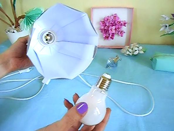 Origami Lamp maken Origami Lamp maken