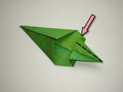 origami diagrammen van een blaadje