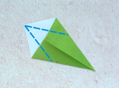 how to fold a pointed origami leaf